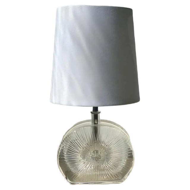 Small Vintage Glass Table Lamp, 1960s For Sale