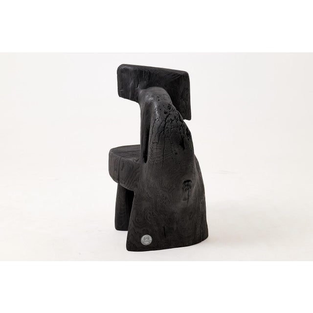 Brutalist Sculptural Chair in Oak by Logniture For Sale - Image 9 of 14