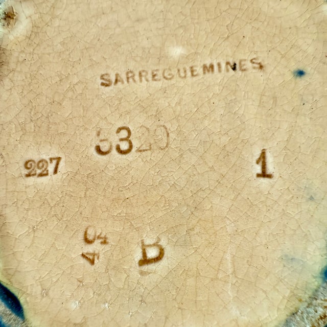 Sarreguemines Large French Character Jug, the Admiral, Dated 1904 For Sale - Image 12 of 12