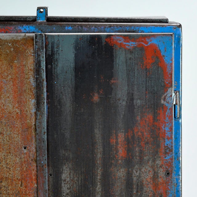 Vintage Industrial Iron Cabinet, 1970s For Sale - Image 13 of 15