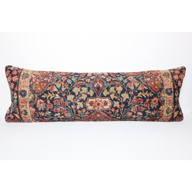 Here i am listing a 100% Handmade double knotted rug pillow cover, made from antique Persian tribal carpet rug. This’s a...