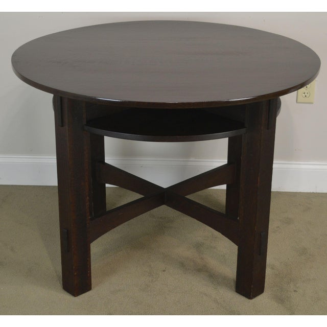 Mission Oak Antique 40" Round Games Table Chairish
