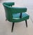 1960s Emerald Green Tufted Tub Chair Attributed to Lenoir Furniture For Sale In Baltimore - Image 6 of 9