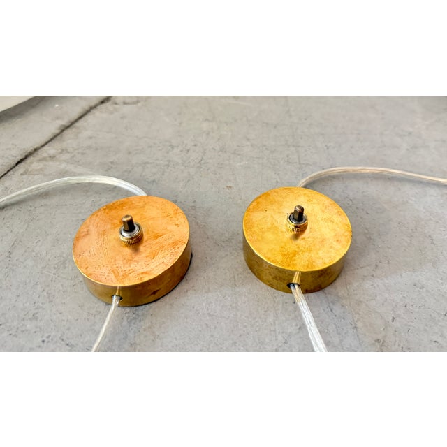 Metal Pair of Sandblasted Lucite Torchieres by Karl Springer From 70's For Sale - Image 7 of 9