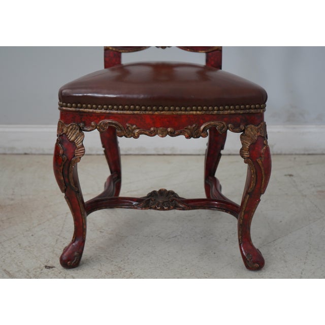 Pair Vintage Flemish Baroque Painted Side Chairs For Sale In Philadelphia - Image 6 of 12