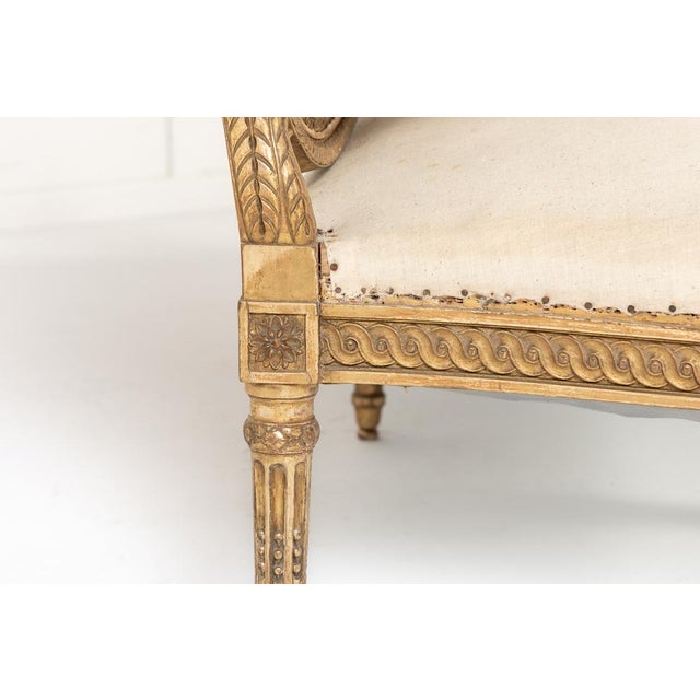 Large 19th Century French Giltwood Sofa For Sale - Image 10 of 12