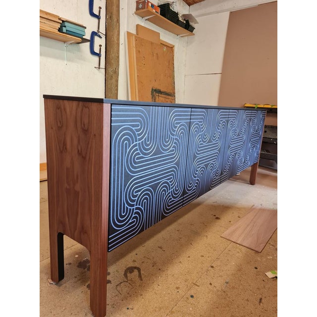 Black Four Door Loop Sideboard by Nell Beale For Sale - Image 8 of 14