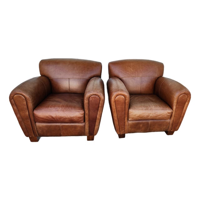 1980s Pair of Thomasville Leather For Sale