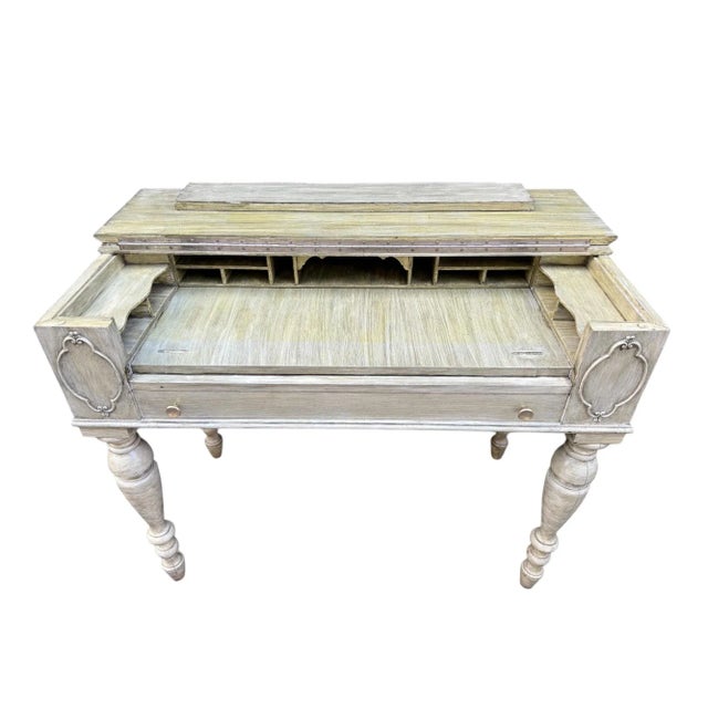 Quick Hits: Brand: Hekman Furniture Style: Transitional, antique-inspired with distressed green finish Era: Contemporary...