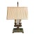 1930s Green Onyx & Brass Bouillotte Lamp For Sale