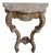 Vintage Marshall Field & Company Spanish Reproduction Marble-Top Demi-Lune Console Table For Sale