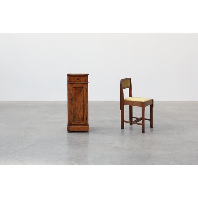 Art Deco Walnut Bedside Cabinet, Belgium, 1920s For Sale - Image 3 of 13
