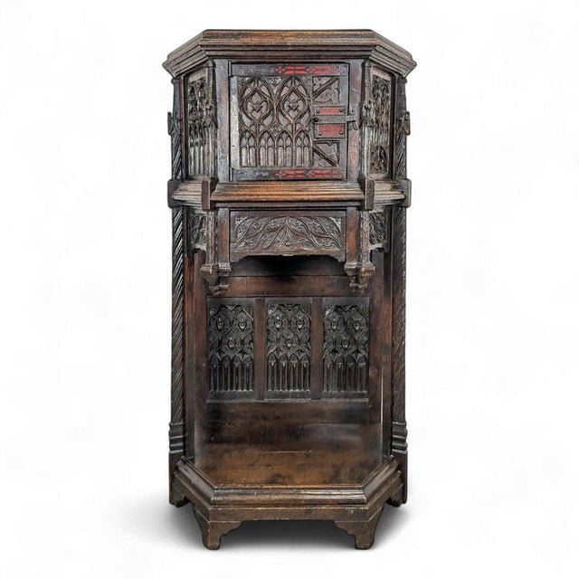 Neo-Gothic Sideboard in Oak For Sale - Image 11 of 11