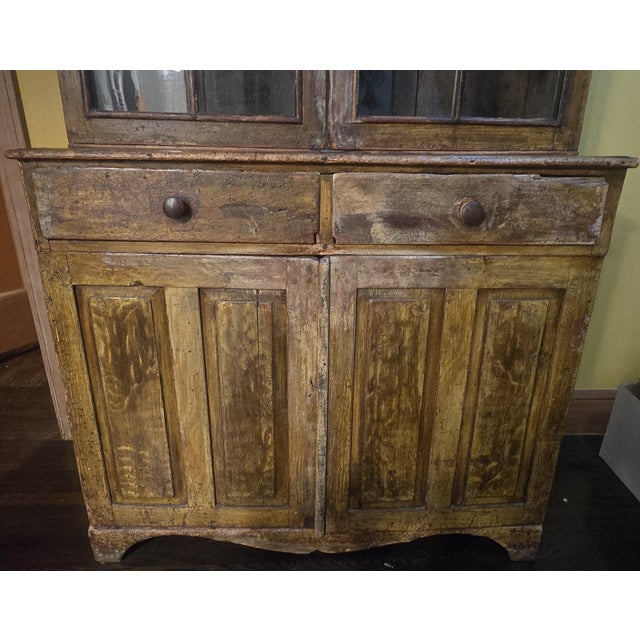 Early 19th Century Painted Pine Glazed Cupboard For Sale In San Francisco - Image 6 of 10