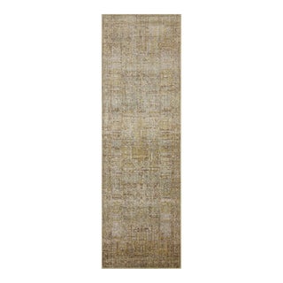 Jean Stoffer x Loloi Bradbury Dove / Gold 2'-6" x 8'-0" Runner Rug For Sale