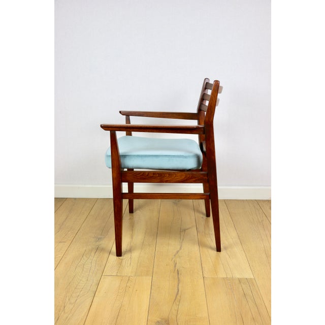 Vintage Office Armchair in Sea Turquoise, 1970s For Sale - Image 6 of 13
