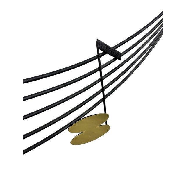 1990s Vintage Curtis Jere 41” Rhapsody Musical Wall Sculpture Signed 1991 For Sale - Image 5 of 8