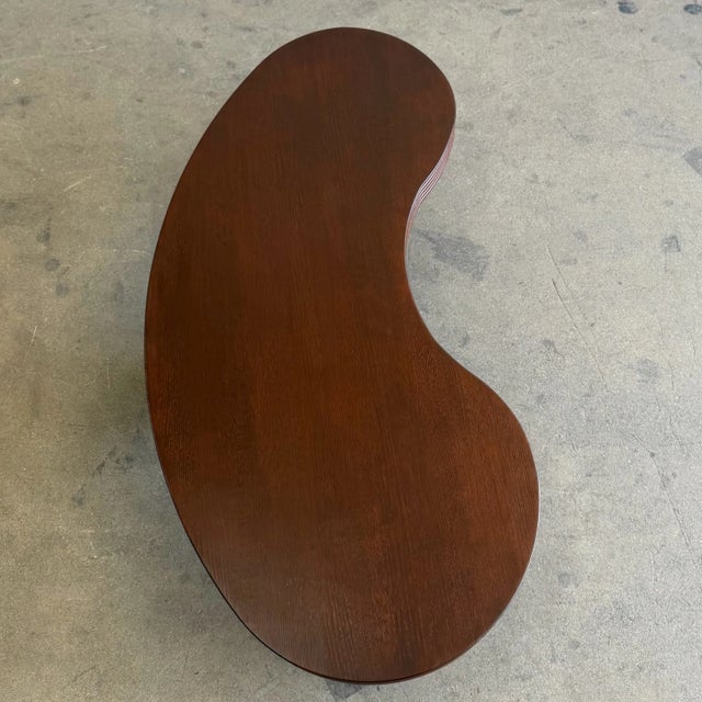 Ribbed Kidney Coffee Table in Walnut For Sale - Image 12 of 12