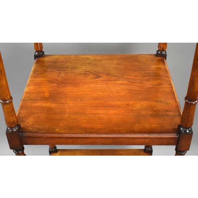 Wood Victorian Mahogany Three-Tier Whatnot, 1860s For Sale - Image 7 of 10
