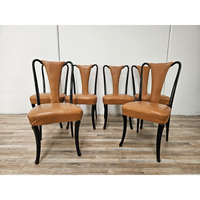Vintage Italian Chairs attributed to Vittorio Dassi for Dassi Mobili Moderni, 1950, Set of 6 For Sale - Image 18 of 18
