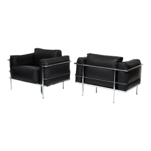 1990s Le Corbusier Wide Lounge Chairs Set of 2 - Set of 2