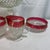 Mid-Century Modern Vintage Indiana Glass Diamond Point Ruby Flash Holiday Set - 5 Pieces For Sale - Image 3 of 7