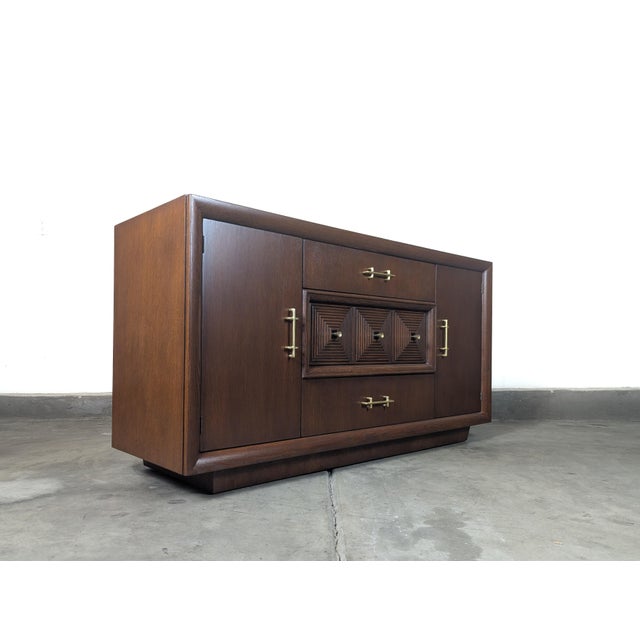 Maxime Old French Art Deco Oak Credenza or Sideboard Attributed to Maxime Old, C1940s For Sale - Image 4 of 12