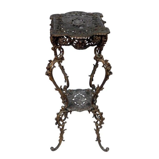 Cast Aluminum 19th Century Side Table For Sale - Image 4 of 10