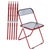 Red and Smoked Acrylic Plia Folding Chairs by Piretti for Castelli, 1970s, Set of 6 For Sale - Image 16 of 16