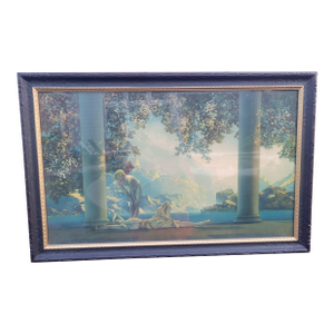 Mid 20th Century Daybreak Print From the Original Painting by Maxfield Parrish, Framed