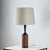 Pair of Slender Walnut Lamps With Custom Linen Shades by Laurel For Sale In Los Angeles - Image 6 of 12