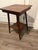 A genuine late-Victorian parlor table in solid quartersawn tiger oak, showing the gorgeous figured ray-fleck grain that...