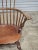 Wood Late 20th Century Windsor Style Desk Fan Back Writing Arm High Back Chair Bench Made Ohio For Sale - Image 7 of 11