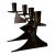 Vintage Handmade Brutalist Metal Sculptural Candle Holder For Sale