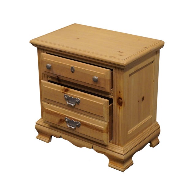Vaughan Vaughan of Virginia Solid Knotty Pine Rustic Americana 26" Two Drawer Nightstand 770-08 - Natural Finish For Sale - Image 4 of 9