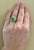 Emerald 3 Carat Oval Cut Colombian Emerald and Yellow Sapphire 18 Karat Gold Ring For Sale - Image 8 of 18