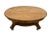 Gorgeous Vintage Oval Coffee Table Tiger Oak, Rolling Caster wheels, Center Drawer, Shelf, Columns, Empire Style, 18" Tall...