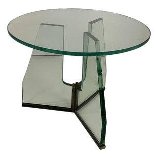 Vintage Glass Coffee Table in the style of Gio Ponti, 1930s For Sale