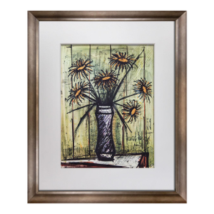 Bernard Buffet Limited Edition Lithograph Sunflowers *Sign W/Frame