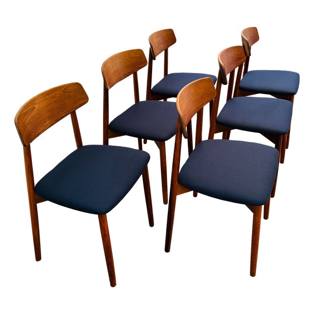 Danish Dining Chairs by Harry Østergaard, 1960s, Set of 6 For Sale