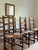 Set of Six Vintage French Oak Rush-Seat Dining Chairs For Sale - Image 4 of 8