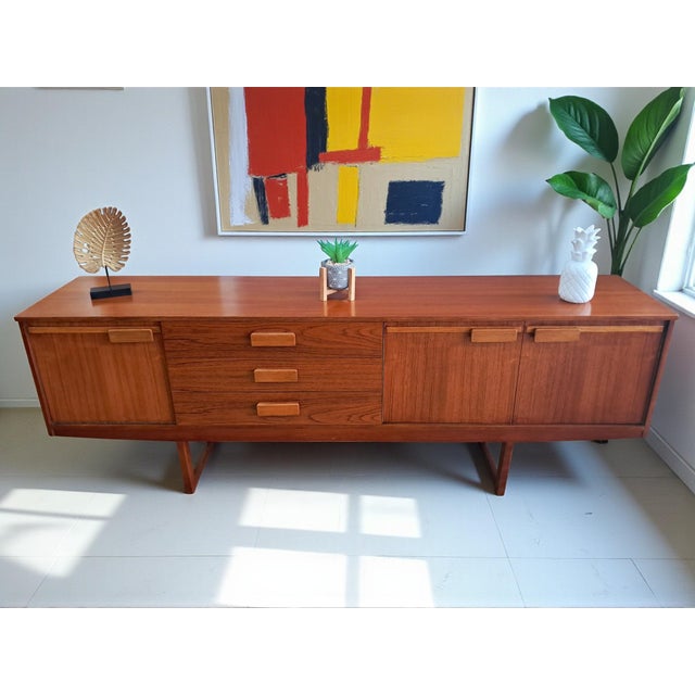 Mid-Century Modern Mid-Century Danish Teak Sideboard with Bar Cabinet, 1960s For Sale - Image 3 of 18