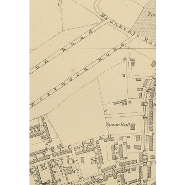 Gold Antique Town Map of Southampton by George W. Bacon, 1885 For Sale - Image 8 of 15