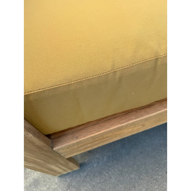 Goldenrod Williams-Sonoma Home Outdoor Teak Wood Lounge Chair For Sale - Image 8 of 11