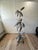 Brutalist 1970s Brutalist Metal Botanical Floor Sculpture in Fesco Planter Jansen Style For Sale - Image 3 of 8