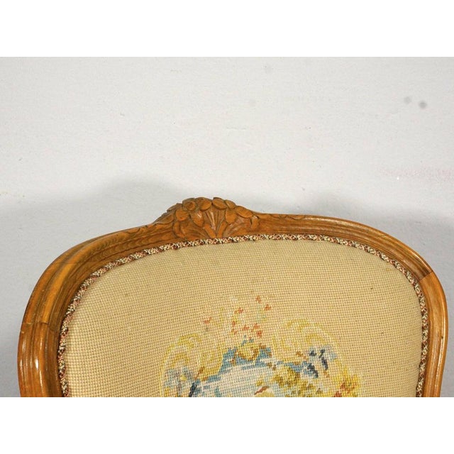 Wood Rococo Armchair in Upholstered Beech For Sale - Image 7 of 11