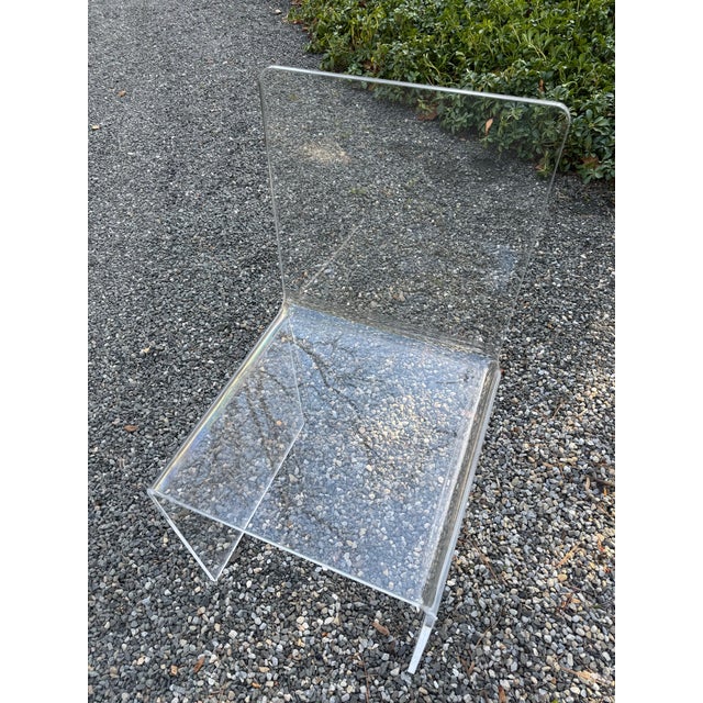 A Vintage Lucite Desk/Accent Chair For Sale In New York - Image 6 of 8