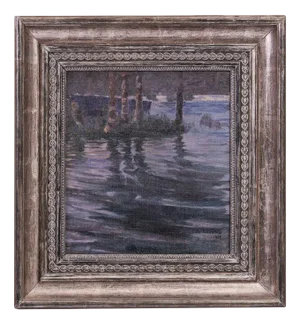Frederik Larsen-Saerslov, Birken Am Teich, Oil on Canvas, Framed
