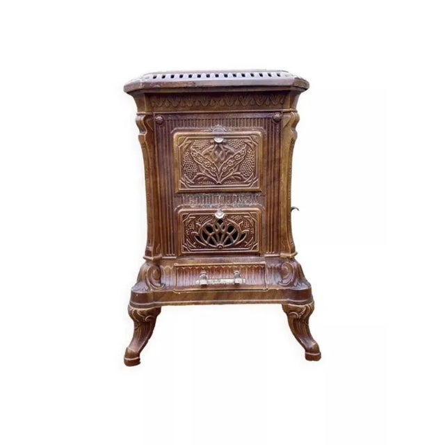 Paint Large Antique Enameled Cast Iron Frying Pan, 1930s For Sale - Image 7 of 8