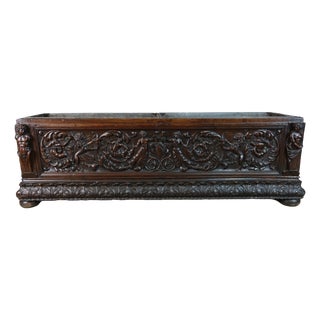 Renaissance Planter in Carved Walnut For Sale